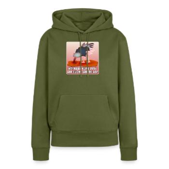 Habe keine Lust auf Euch - Frauen Premium Bio Hoodie - Khaki - Vorne - Julia (174cm)