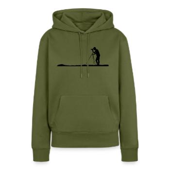Fotograf - Frauen Premium Bio Hoodie - Khaki - Vorne - Julia (174cm)