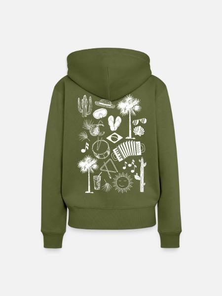 Forro Vibes – Brasilianisches Lebensgefühl - Frauen Premium Bio Hoodie - Khaki