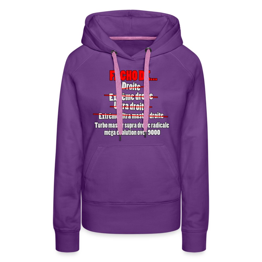 Facho de - Sweat-shirt à capuche Premium pour femmes violet