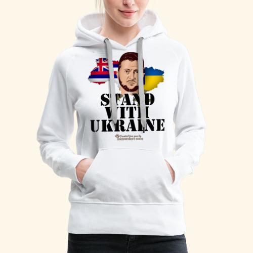Ukraine Hawaii Solidarität T-Shirt Design - Frauen Premium Hoodie