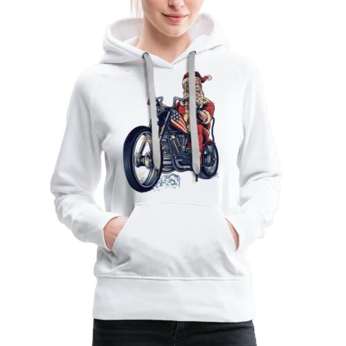 Weihnachtsmann Biker im Vintage Stil - Frauen Premium Hoodie