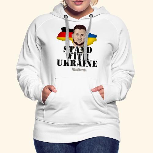 Ukraine Deutschland Slogan Stand with Ukraine - Frauen Premium Hoodie