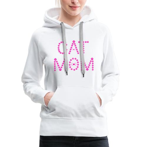 cat mom pink - Frauen Premium Hoodie