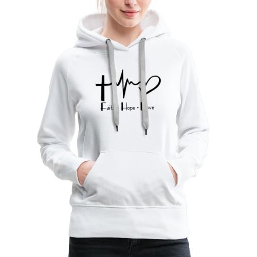 faith hope love - Sweat-shirt à capuche Premium pour femmes