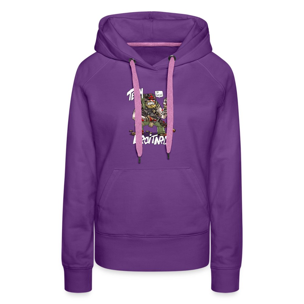 TEAM DROITARD - Sweat-shirt à capuche Premium pour femmes violet