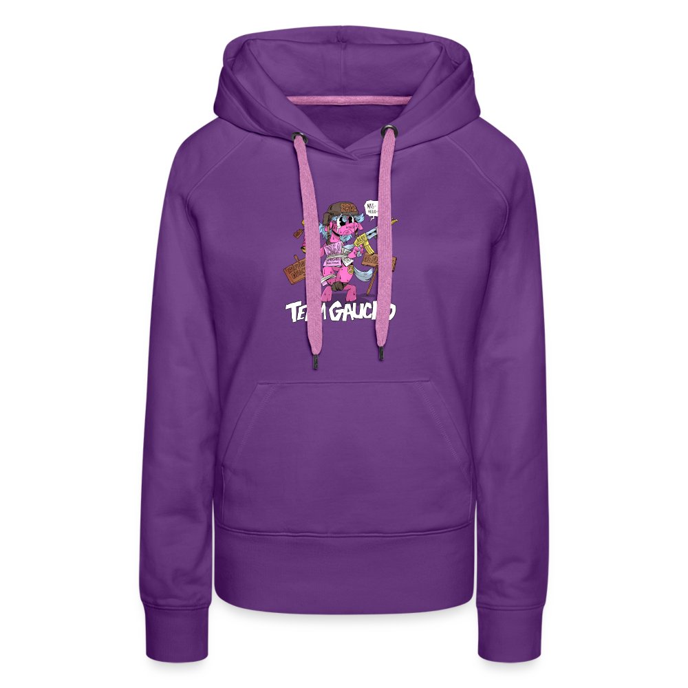 Team gaucho - Sweat-shirt à capuche Premium pour femmes violet
