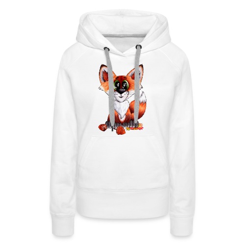 llwynogyn - a little red fox - Naisten premium-huppari