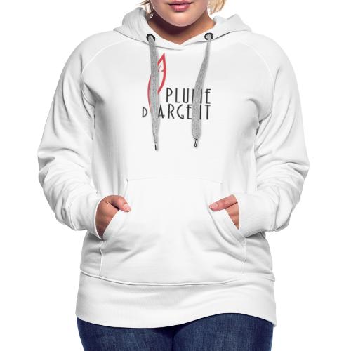 Logo - Texte plume - Sweat-shirt à capuche Premium pour femmes