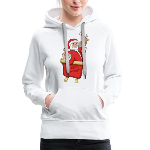 Père Noël Fuck Xmas - Sweat-shirt à capuche Premium pour femmes