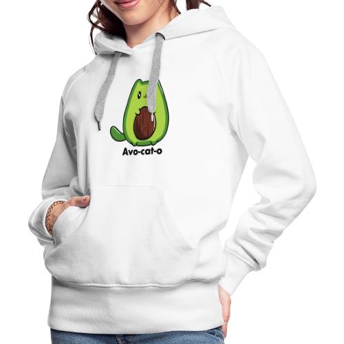Gatto avocado - Avo - cat - o tutti i motivi - Felpa con cappuccio premium da donna