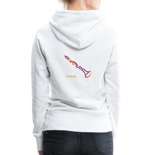 Clarinet, rugzijde - Vrouwen Premium hoodie