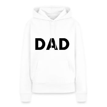 Dad - Sweat à capuche Premium bio Femme - blanc - Devant - Julia (174cm)