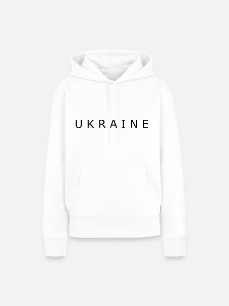Ukraine - Frauen Premium Bio Hoodie - Weiß