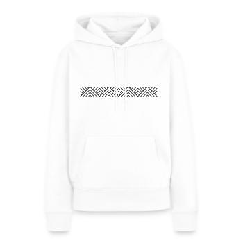 Abstract graphic jagged pattern - Women’s Premium Organic Hoodie - white - Front - Julia (174cm)