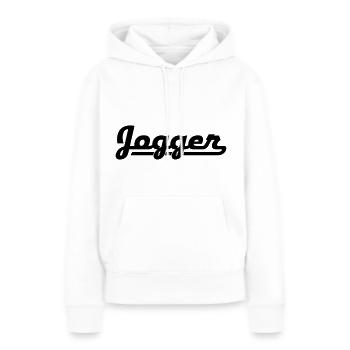 Jogger - Frauen Premium Bio Hoodie - Weiß - Vorne - Julia (174cm)