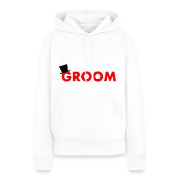 Groom - Sweat à capuche Premium bio Femme - blanc - Devant - Julia (174cm)