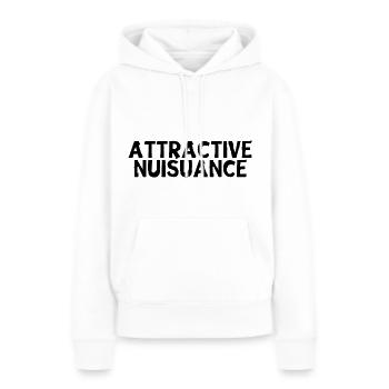 Nuisance attrayante 2 - Sweat à capuche Premium bio Femme - blanc - Devant - Julia (174cm)