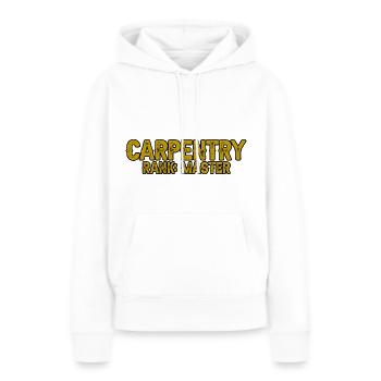 Rang de charpenterie Maître 3 - Sweat à capuche Premium bio Femme - blanc - Devant - Julia (174cm)