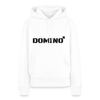 Domino statt Domina - Frauen Premium Bio Hoodie - Weiß - Vorne - Julia (174cm)