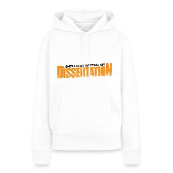 Je devrais écrire ma thèse 10 - Sweat à capuche Premium bio Femme - blanc - Devant - Julia (174cm)
