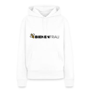 Bienenfrau - Frauen Premium Bio Hoodie - Weiß - Vorne - Julia (174cm)