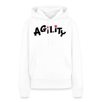 agility - Frauen Premium Bio Hoodie - Weiß - Vorne - Julia (174cm)