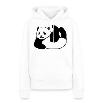 Panda, Bär,Tier, - Frauen Premium Bio Hoodie - Weiß - Vorne - Julia (174cm)