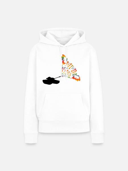 Panzer Schmetterlinge - Frauen Premium Bio Hoodie - Weiß