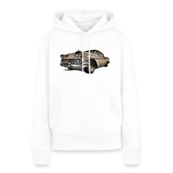 Oldtimer - Sweat à capuche Premium bio Femme - blanc - Devant - Julia (174cm)