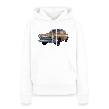 Volga - Sweat à capuche Premium bio Femme - blanc - Devant - Julia (174cm)