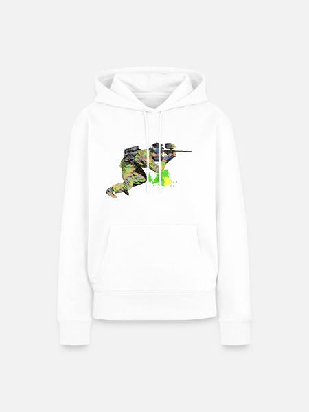 Paintball - Frauen Premium Bio Hoodie - Weiß