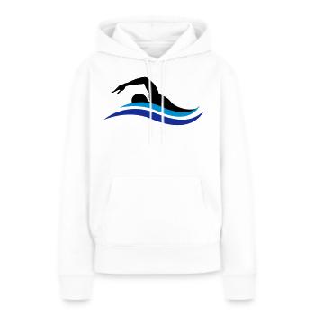flotteur - Sweat à capuche Premium bio Femme - blanc - Devant - Julia (174cm)