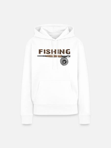 Fishing - Frauen Premium Bio Hoodie - Weiß