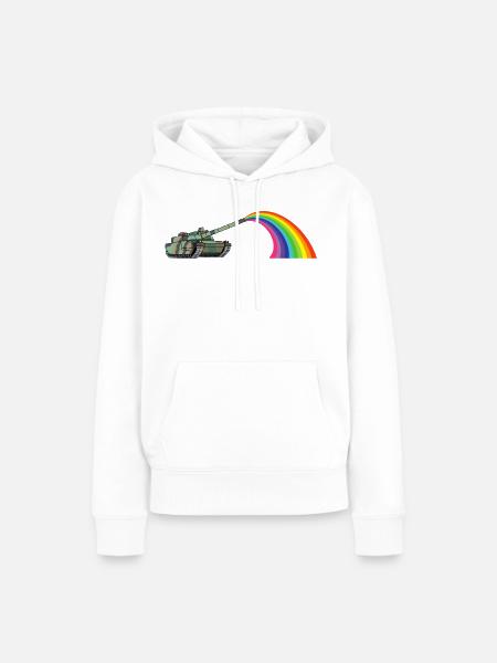 Regenbogenpanzer - Frauen Premium Bio Hoodie - Weiß