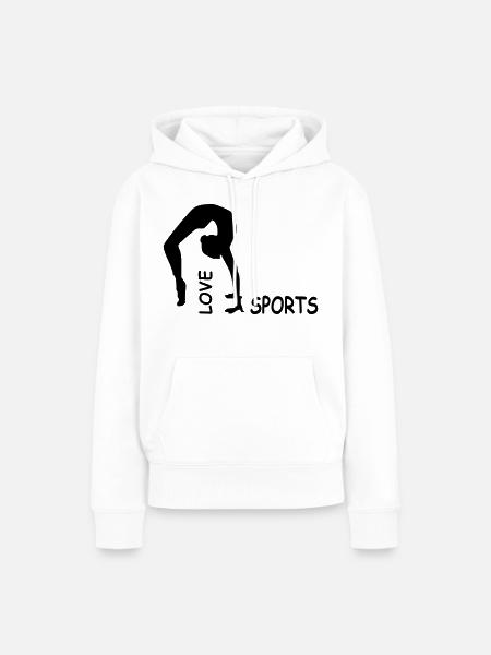 fitness - Frauen Premium Bio Hoodie - Weiß