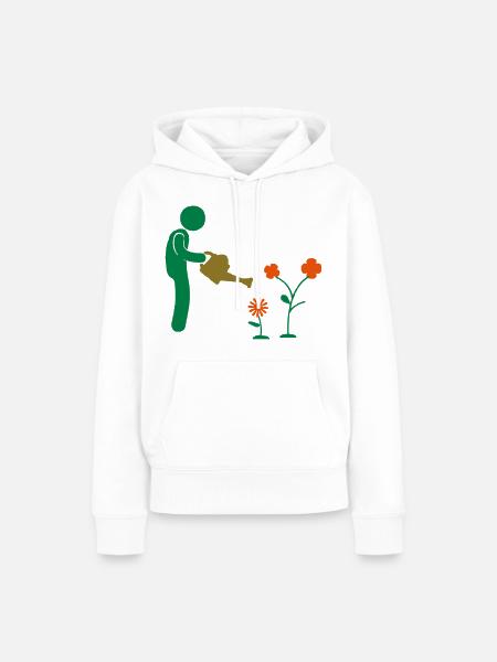 garten - Frauen Premium Bio Hoodie - Weiß
