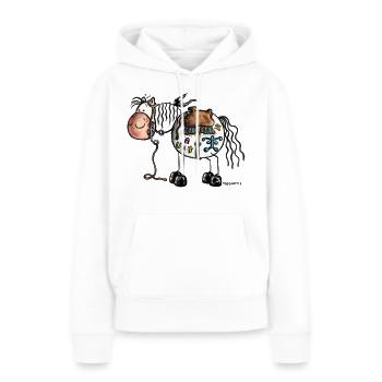 Westernpferd - Indianer Pferd - Western - Frauen Premium Bio Hoodie - Weiß - Vorne - Julia (174cm)