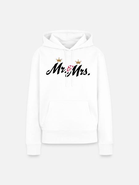 hochzeit - Frauen Premium Bio Hoodie - Weiß