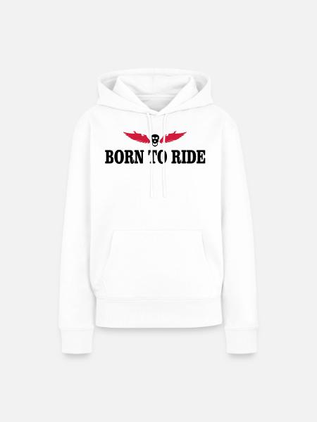 biker - Frauen Premium Bio Hoodie - Weiß