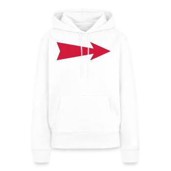 pfeil - Frauen Premium Bio Hoodie - Weiß - Vorne - Julia (174cm)