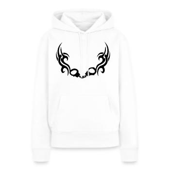 Trible à menottes - Sweat à capuche Premium bio Femme - blanc - Devant - Julia (174cm)