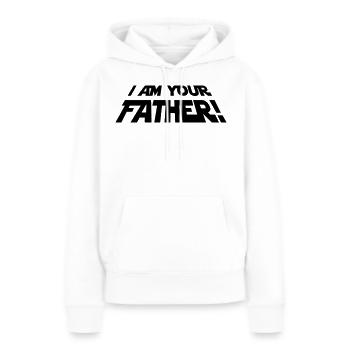 I'm Your Father - Sweat à capuche Premium bio Femme - blanc - Devant - Julia (174cm)