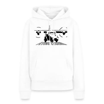 C-130 Hercules - Sweat à capuche Premium bio Femme - blanc - Devant - Julia (174cm)