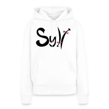 sylt - Sweat à capuche Premium bio Femme - blanc - Devant - Julia (174cm)