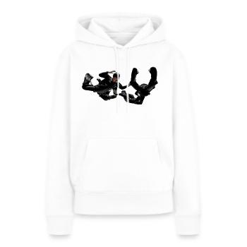 Skydivers - Sweat à capuche Premium bio Femme - blanc - Devant - Julia (174cm)