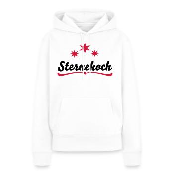 le chef étoilé - Sweat à capuche Premium bio Femme - blanc - Devant - Julia (174cm)