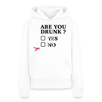 toast drôle - Sweat à capuche Premium bio Femme - blanc - Devant - Julia (174cm)