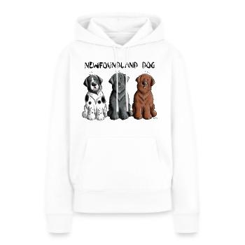 Terre-Neuve - Sweat à capuche Premium bio Femme - blanc - Devant - Julia (174cm)
