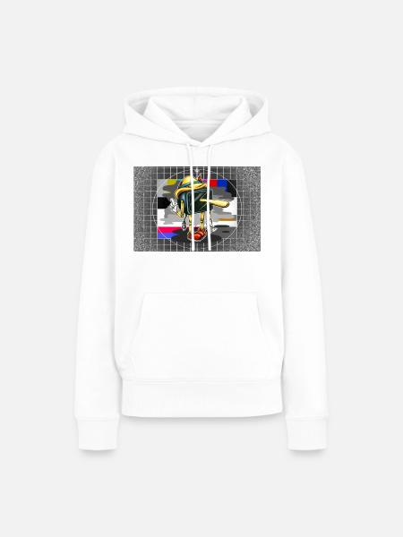 Poster Piglotzio2 - Frauen Premium Bio Hoodie - Weiß